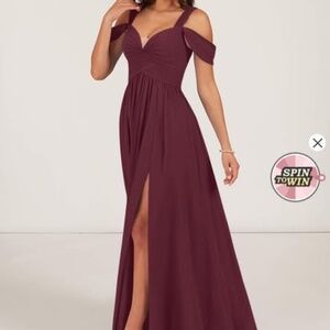Azazie Liane- bridesmaid/ formal dress-  cabernet